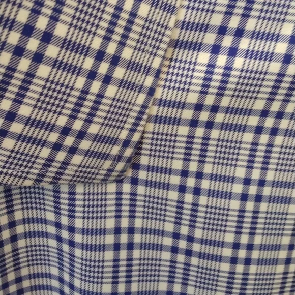 Brooks Brothers Regent Fit Blue/White Glen Check Plaid Shirt 18 - 35 - Picture 5 of 9